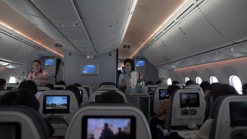 Boeing 787 Dreamliner Cabin Stock Video Footage 4k And Hd
