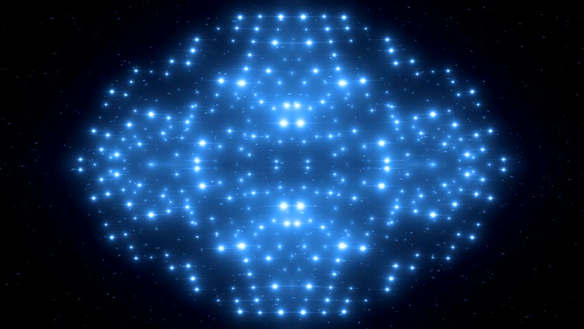 Fractal Blue Kaleidoscopic Background Background Stock Footage