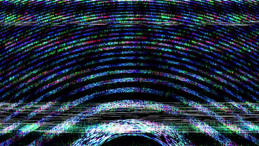 screen color band glitch overlay