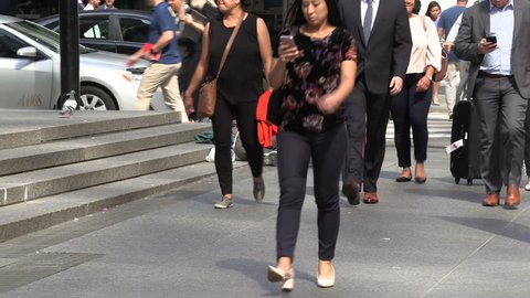 Toronto, Ontario, Canada April 2019 Homeless Person the Streets Of Wealthy Financial District