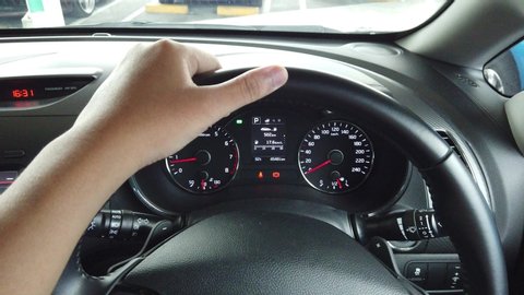 Penang Malaysia May 21 2019 Close Up Of Hand Holding Steering Of Kia Cerato 2019 Owned By Kia Motors Corporation Headquartered In Seoul Is South Korea S Second Largest Automobile Manufacturer