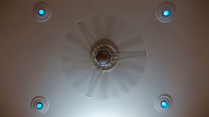 The Ceiling Fan With Three Stock Footage Video 100 Royalty Free 1030590005 Shutterstock