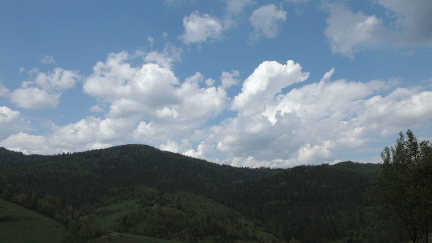 Clouds over the mountain landscape with blue sky image - Free stock ...