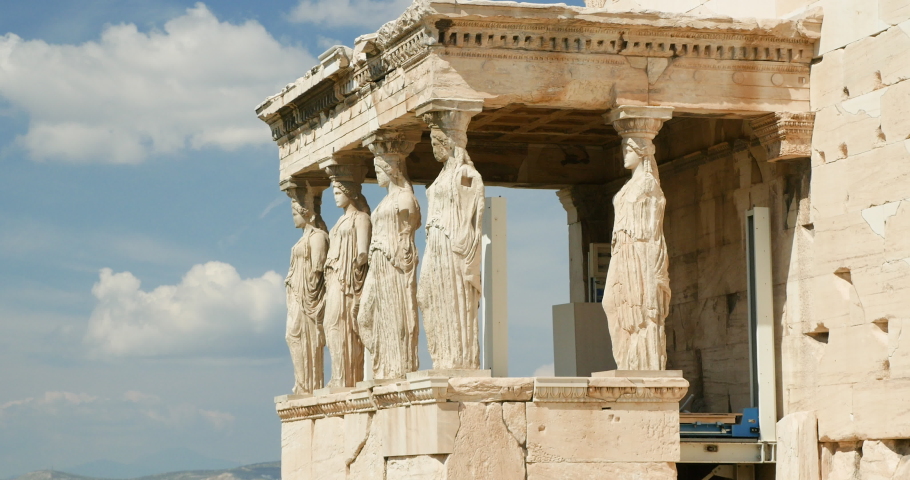 Side of the Parthenon in Athens Greece image Free stock photo