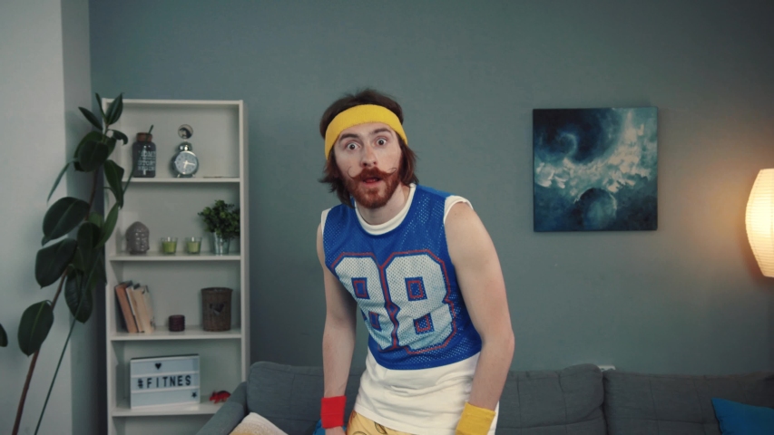 Surprised Hipster Man Men/'s Tee Image by Shutterstock