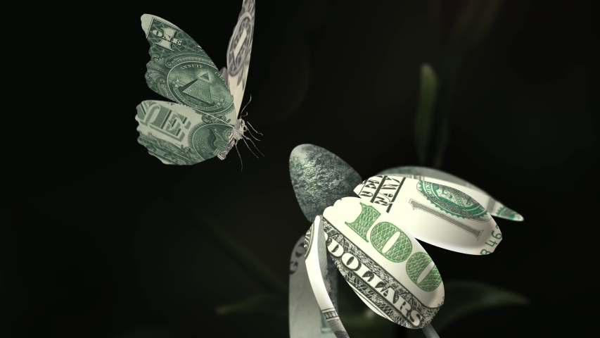 Origami 100 Dollars Flower Attracts Stock Footage Video 100 Royalty Free 1032924965 Shutterstock