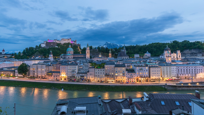  Foto zu Night time Cityscape in Salzburg, Austria image - Free stock photo 