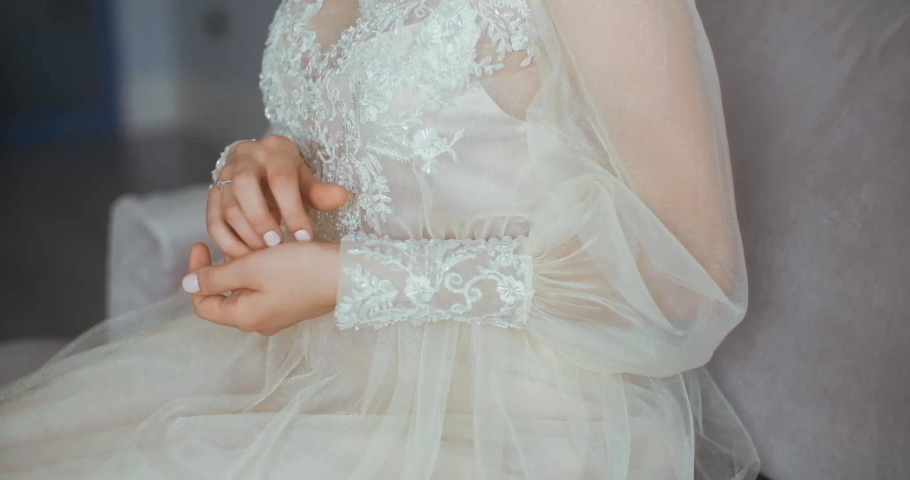 bride-in-white-dress-in-hotel-room image - Free stock photo - Public ...