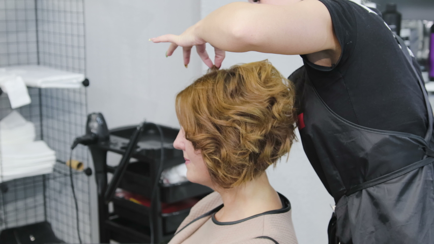 Brunette With Short And Voluminous Shiny Wavy Hair She Had A