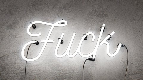 480px x 270px - Bright white neon sign that says the word fuck, this realistic sign starts  off then it turns on with amazing flashing flickering effects, then after  30 seconds it flashes on and off and can be looped