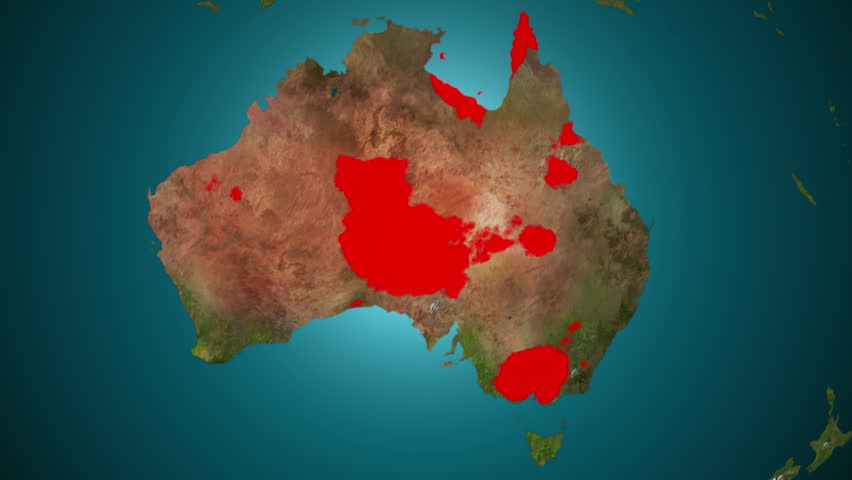 Desertification In Australia - Great Cataclysm, 4k Animation. The 