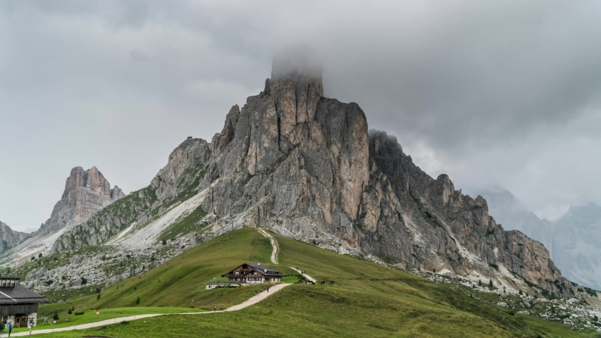 People walking on the path under the clouds landscape image - Free ...