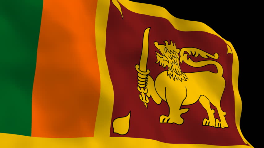 National Flag. Sri, Sri Lanka. Stock Footage Video (100% Royalty-free ...