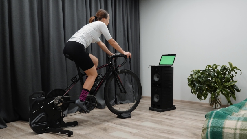 indoor bike trainer with screen