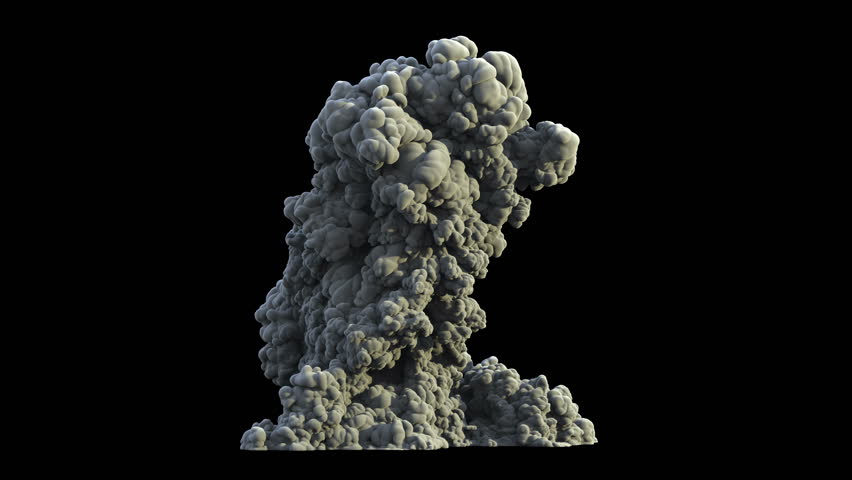 Stock Video Clip Of Super Detailed Smoke Explosion In Slow Motion