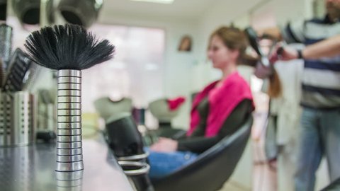 Brush For Cleaning Small Hair Stock Footage Video 100 Royalty