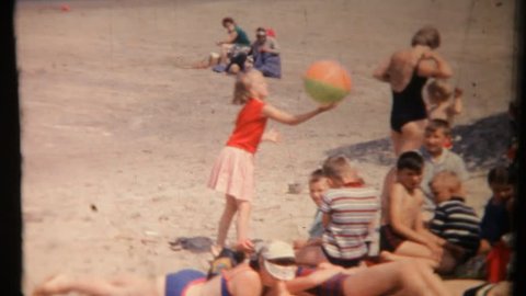 Scheveningen Netherlands July 10 Girl Plays With A Ball On July 10 Scheveningen Netherlands July 10 Girl Plays With A Ball On July 10