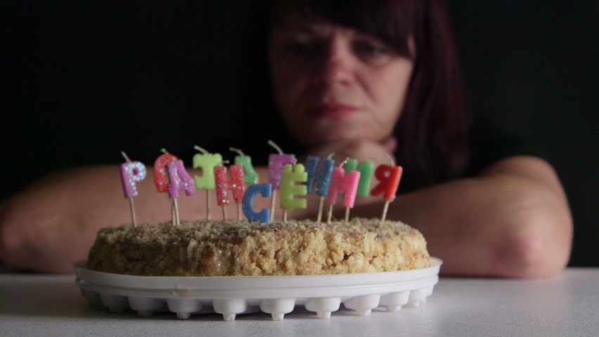 Image result for sad birthday woman