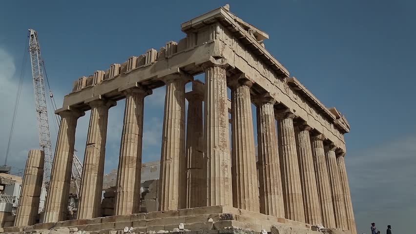 Parthenon Antique Temple In Stockvideos Filmmaterial 100