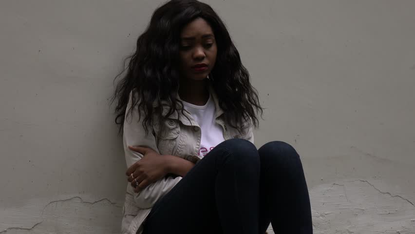 Image result for depressed african woman