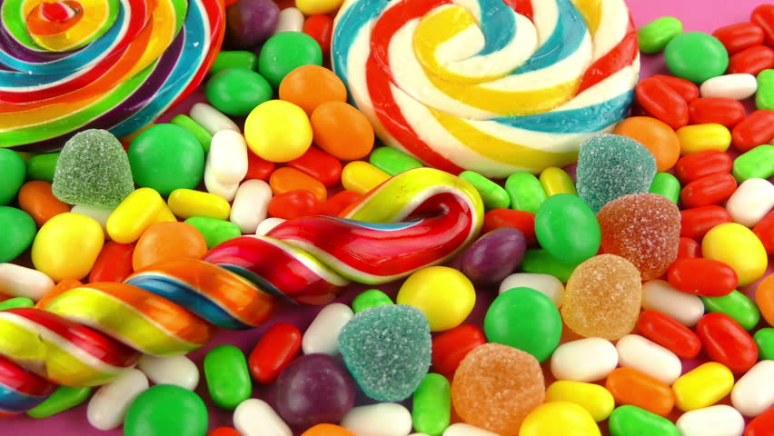 Stock video of colorful candy and jelly lollipop and 