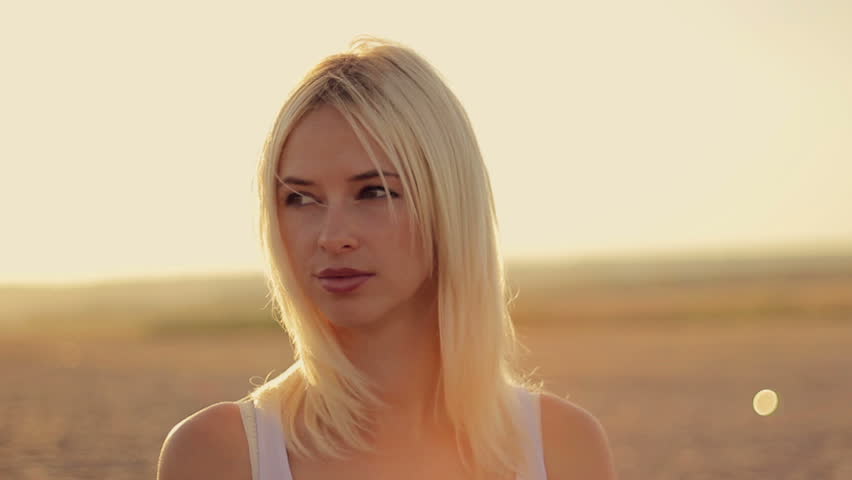 Beautiful Face Of Young Sexy Stock Footage Video 100 Royalty