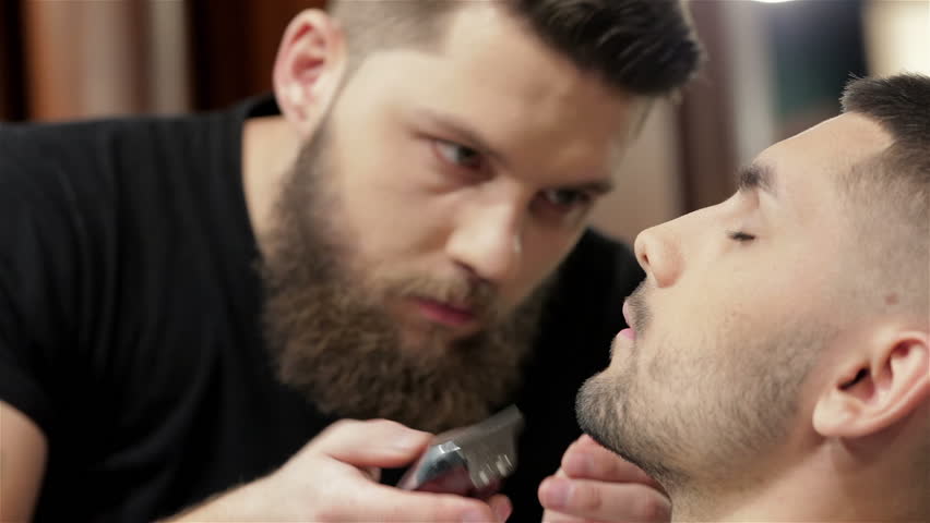 Mens Hairstyling And Haircutting In Stock Footage Video 100