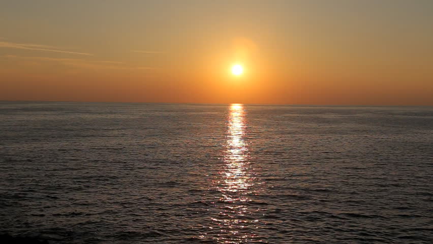 Mediterranean Sea Coast At Sunset. Mediterranean Coastline, Deserted ...