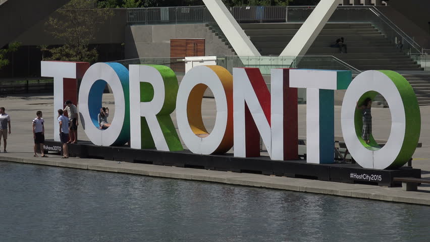 Toronto, Ontario, Canada August 2015 Huge 3D Toronto Sign In Front Of ...