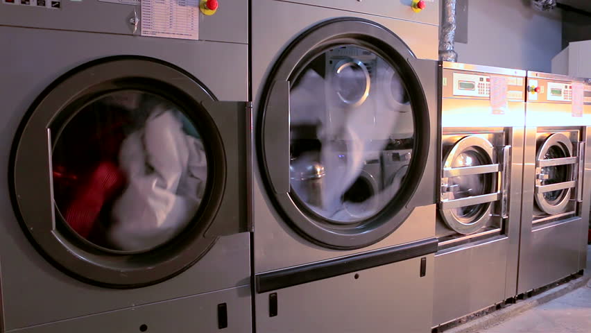 Large Industrial Washing Machines in Stock Footage Video (100% Royalty