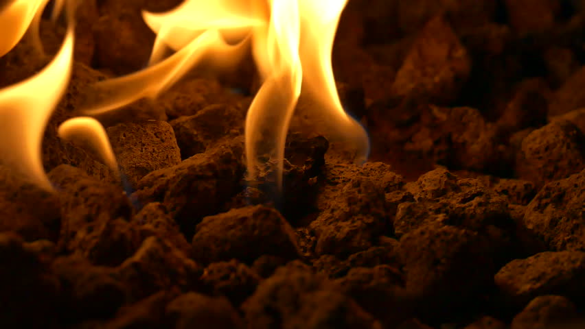 Fireplace Flame And Stones Stock Footage Video 100 Royalty