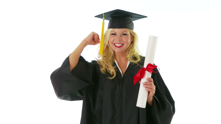 Graduation - Flying Hats On Green Screen, Full HD Stock Footage Video ...