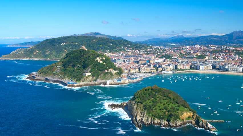 Aerial View to San Sebastian Stock Footage Video (100% Royalty-free ...