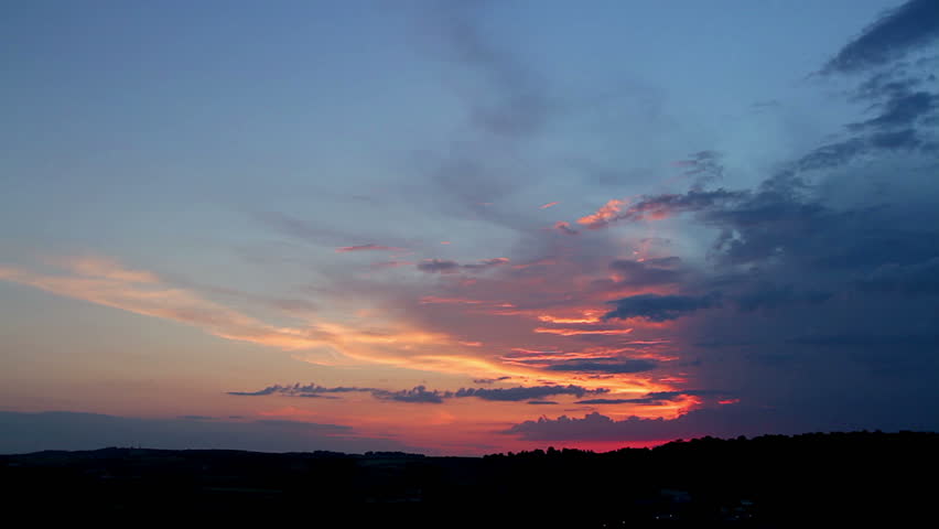 Beautiful Sunset, Time-lapse, Timelapse of Stock Footage ...
