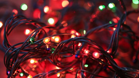 Tangled Christmas Lights Up Stock Video Footage - 4K and ...