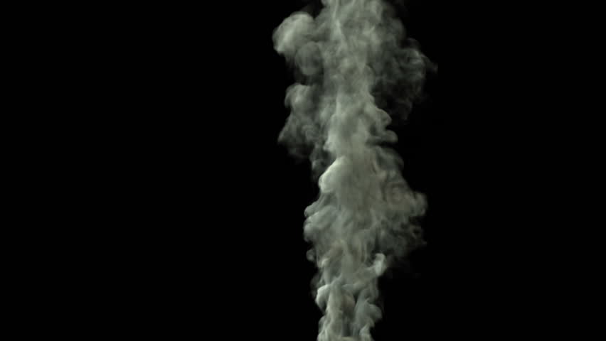 Smoke Billowing Over A Black Background. Seamless Loop With Alpha ...