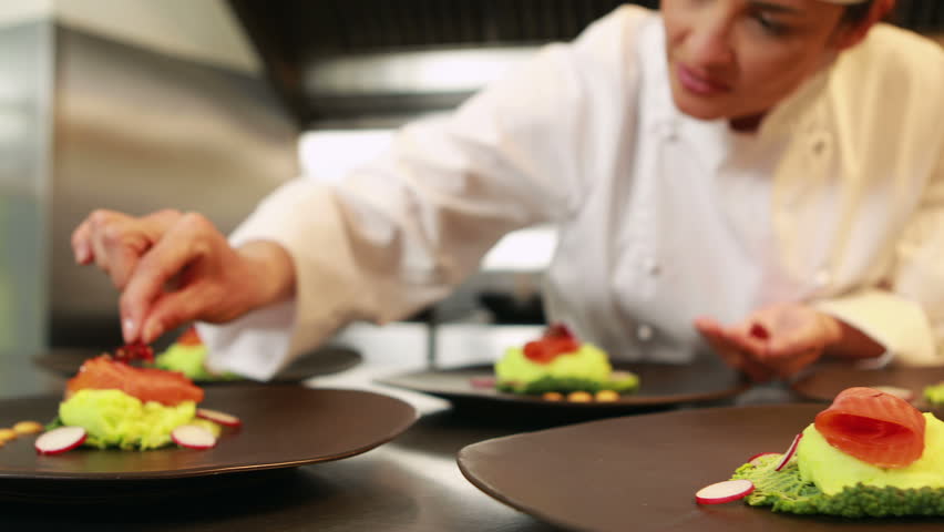 Restaurant Kitchen Video professional chef cooking, working and preparing asian food and Restaurant Kitchen Video professional chef cooking, working and preparing asian food and