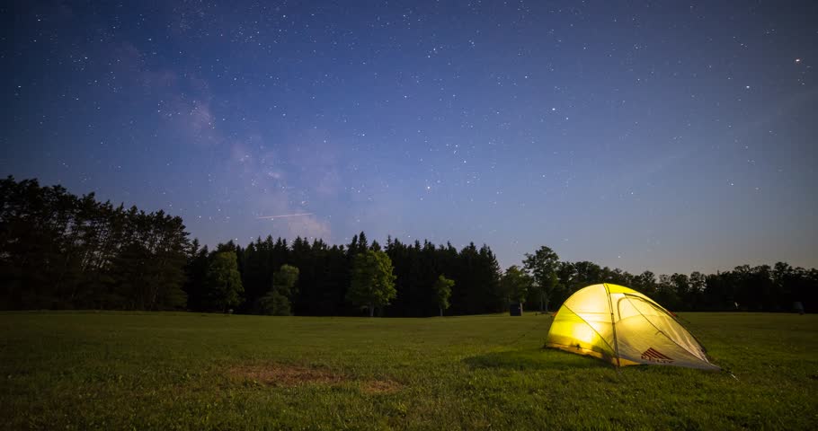 Camping Under The Milky Way Stock Footage Video 100 Royalty