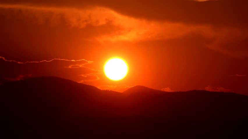 Beautiful Clean Sunrise Time Lapse With Huge Sun. HD 1080. Stock ...