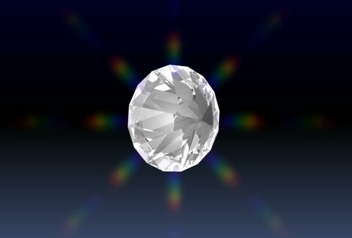 Diamond Rotating Against Abstract Background,seamless Loop Stock ...