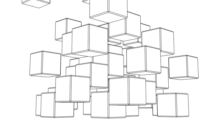 Loop Able Black Wire Frame Stock Footage 100 Royalty Free Loop Able Black Wire Frame Cube Abstract On White Background 3d Render Animation