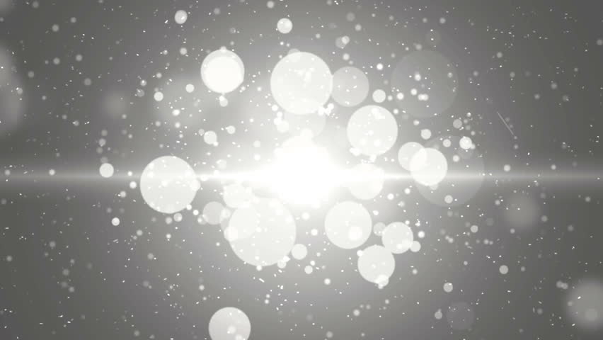 Moving Gloss Particles On Silver Background. Flood Lights Disco ...