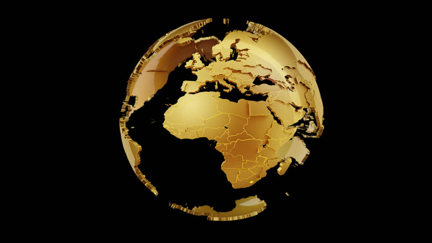 earth golden disk map