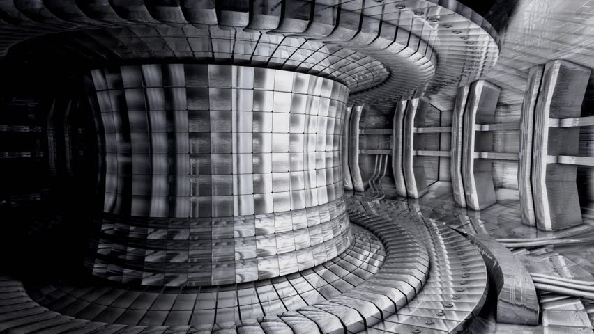 Computer Generated, Artist Recreation, Fusion Reactor. Stock Footage ...