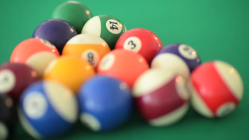 Breaking Pool Balls Billiards Ball K Stock Footage Video Shutterstock