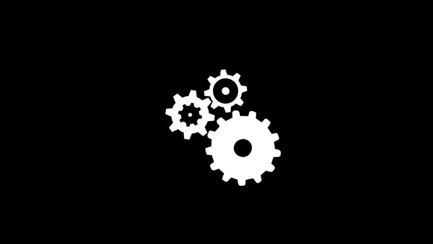 Cogs Working Loading Screen Style Motion Background Seamless Loop White ...