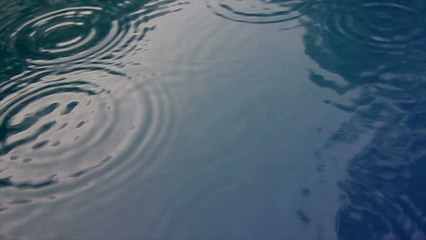 Closeup Footage Rain On Water Surface Stock Footage Video 2924485 ...