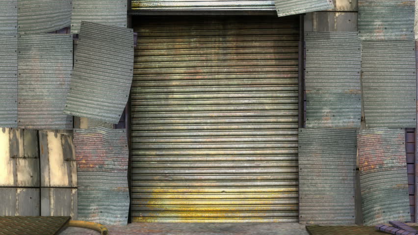 Opening Garage Door Stock Footage Video Shutterstock Grunge Garage Door Opening And Closing With Green Screen To Insert Your Picture Or Footage