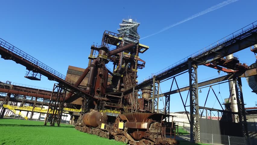 Blast Furnace At Old Abandoned Metallurgical Steel Plant In Ostrava