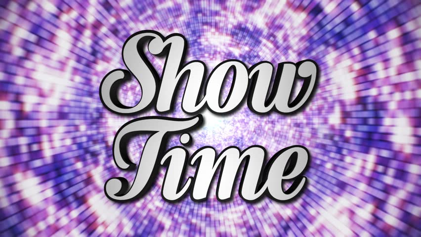 SHOW TIME Animation Rotation Text And Disco Dance Background, With ...